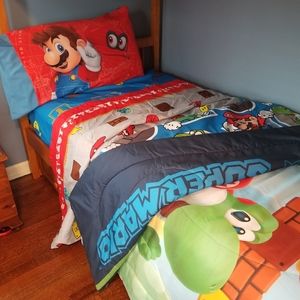 Mario brothers comforter and sheet set.